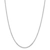 16" 14k White Gold 1.8mm Diamond-cut Round Open Link Cable Chain Necklace