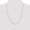 24" 14k White Gold 1.8mm Diamond-cut Round Open Link Cable Chain Necklace