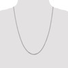 24" 14k White Gold 2.2mm Diamond-cut Round Open Link Cable Chain Necklace