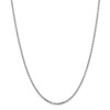 24" 14k White Gold 2.2mm Diamond-cut Round Open Link Cable Chain Necklace