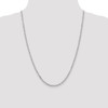 24" 14k White Gold 3mm Diamond-cut Round Open Link Cable Chain Necklace