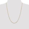 24" 14k Yellow Gold 1.8mm Diamond-cut Round Open Link Cable Chain Necklace