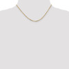 16" 14k Yellow Gold 2.2mm Diamond-cut Round Open Link Cable Chain Necklace