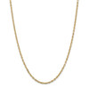 16" 14k Yellow Gold 3mm Diamond-cut Round Open Link Cable Chain Necklace