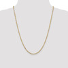 24" 14k Yellow Gold 3mm Diamond-cut Round Open Link Cable Chain Necklace