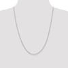 24" 14k White Gold 1.6mm Round Open Link Cable Chain Necklace