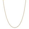 24" 14k Yellow Gold 1.4mm Round Open Wide Link Cable Chain Necklace