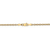 20" 14k Yellow Gold 2.4mm Round Open Link Cable Chain Necklace