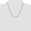 20" 14k Yellow Gold 2.4mm Round Open Link Cable Chain Necklace