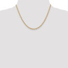 18" 14k Yellow Gold 3.2mm Round Open Link Cable Chain Necklace