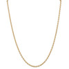 24" 14k Yellow Gold 3.2mm Round Open Link Cable Chain Necklace