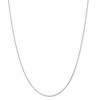 14" 14k White Gold 1mm Diamond-cut Parisian Wheat Chain Necklace