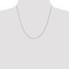 20" 14k White Gold 1mm Round Parisian Wheat Chain Necklace