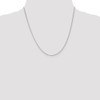 20" 14k White Gold 1.15mm Rolo Pendant Chain Necklace