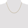18" 14k Yellow Gold 1.4mm Forzantine Cable Chain Necklace