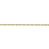 18" 14k Yellow Gold 1.4mm Singapore Chain Necklace