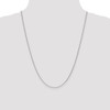 24" 14k White Gold 1mm Round Open Link Cable Chain Necklace