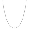 24" 14k White Gold 1mm Round Open Link Cable Chain Necklace