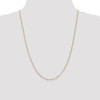 24" 14k Yellow Gold 1.25mm Flat Figaro Pendant Chain Necklace