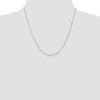 20" 14k White Gold .9mm Curb Pendant Chain Necklace