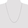 24" 14k White Gold .9mm Curb Pendant Chain Necklace