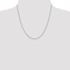 20" Rhodium-plated Sterling Silver .9mm Box Chain Necklace