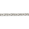22" Sterling Silver 6mm Byzantine Chain Necklace