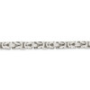 24" Sterling Silver 6mm Byzantine Chain Necklace