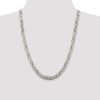 24" Sterling Silver 7.5mm Byzantine Chain Necklace