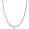 18" Sterling Silver 4.9mm Beveled Oval Cable Chain Necklace
