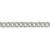 18" Sterling Silver 7.5mm Pave Curb Chain Necklace