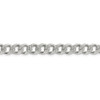 26" Sterling Silver 7.5mm Pave Curb Chain Necklace