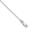 7" Sterling Silver 1.25mm Cable Chain Bracelet