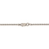 22" Sterling Silver 1.7mm Diamond-cut Rope Chain Necklace w/4in ext.