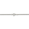 18" Rhodium-plated Sterling Silver 1.7mm Diamond-cut Rope Chain Necklace