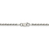 26" Sterling Silver 2.25mm Diamond-cut Rope Chain Necklace