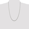 26" Sterling Silver 2.25mm Diamond-cut Rope Chain Necklace