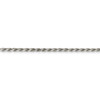 10" Sterling Silver 2.25mm Diamond-cut Rope Chain Anklet