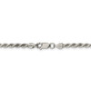 18" Sterling Silver 3mm Diamond-cut Rope Chain Necklace