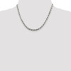 18" Sterling Silver 4.75mm Diamond-cut Rope Chain Necklace