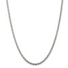 16" Sterling Silver 3mm Solid Rope Chain Necklace