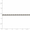 9" Sterling Silver 3mm Solid Rope Chain Anklet