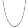 22" Sterling Silver 4.3mm Solid Rope Chain Necklace