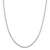 18" Sterling Silver 2.75mm Diamond-cut Spiga Chain Necklace