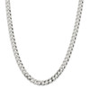 26" Sterling Silver 8.5mm Beveled Curb Chain Necklace