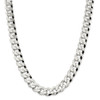 20" Sterling Silver 14mm Beveled Curb Chain Necklace