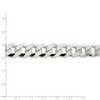 20" Sterling Silver 14mm Beveled Curb Chain Necklace