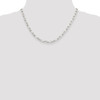 18" Sterling Silver 5mm Elongated Open Link Chain Necklace