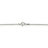 18" Rhodium-plated Sterling Silver 1.5mm Rolo Chain Necklace