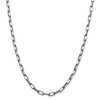 20" Sterling Silver Antiqued 4.8mm Elongated Open Link Chain Necklace